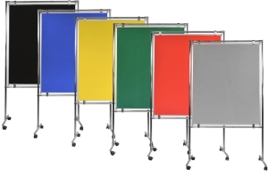 Parawan tekstylny dwustronny 140x120 rama aluminiowa