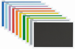 Tablica korkowa kolorowa 70x60 w ramie MDF biały