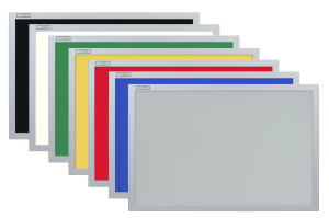 Tablica tekstylna 60x40 w ramie MDF srebrny